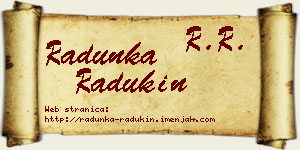 Radunka Radukin vizit kartica